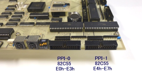 汎用パラレルインターフェイスPPI-0とPPI-1はリアパネル側に26Pコネクタが設置されています。