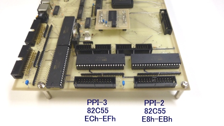 汎用パラレルインターフェイスPPI-2とPPI-3はケース内側に26Pコネクタが設置されています。